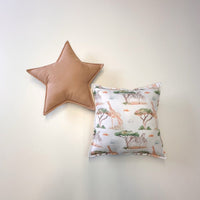 1 dusty brown star and 1 square pillow - hellolittlefox