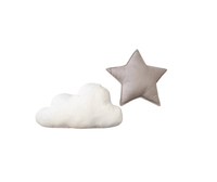 1 Gray star pillow & 1 white cloud - hellolittlefox