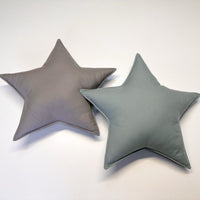 2 stars pillows |Gray & Sage Green - hellolittlefox