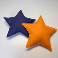 2 stars pillows |Navy blue & Orange - hellolittlefox