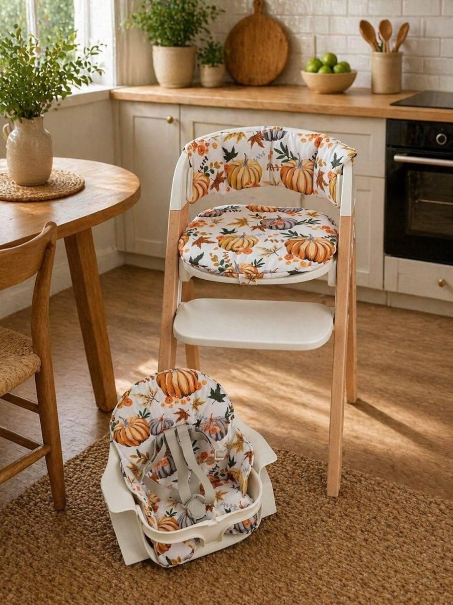 Autumn Pumpkin Print Waterproof Cushion - Compatible with Mockingbird High Chair