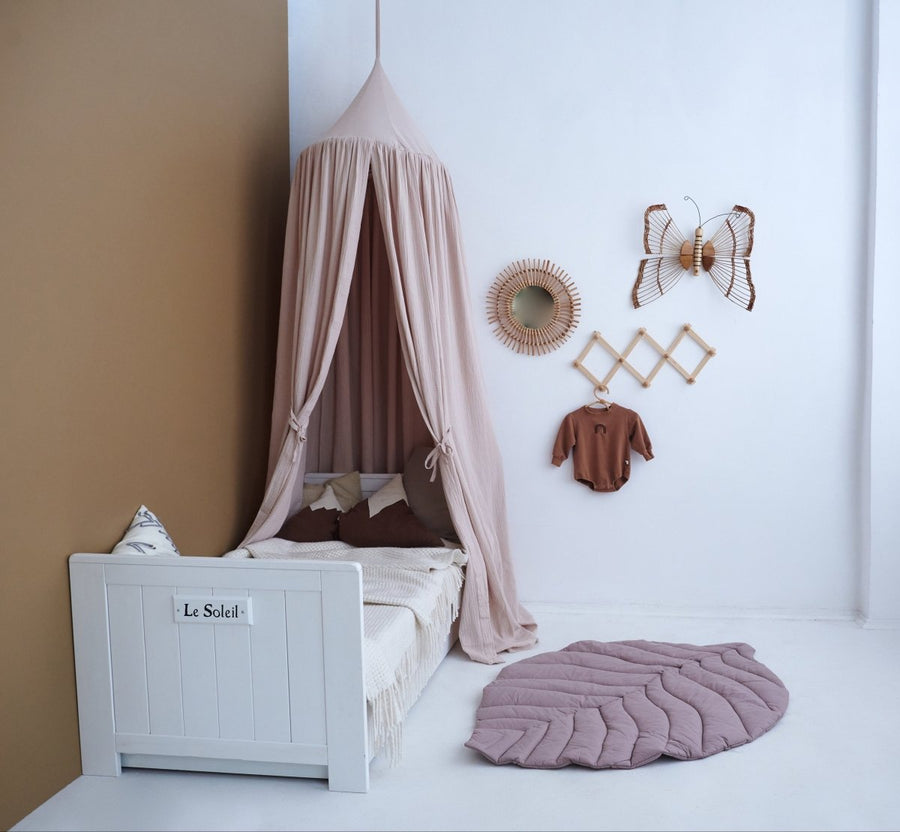 Beige Muslin Canopy | Crib Canopy, Montessori Bed Tent, Neutral Nursery Decor