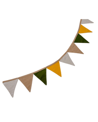 Cotton Bunting Garland | Brown/Beige/Mustard/Green - hellolittlefox