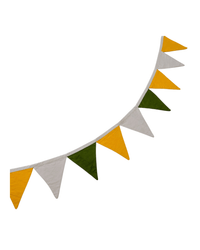 Cotton Bunting Garland | Mustard/Beige/Green - hellolittlefox