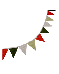 Cotton Bunting Garland | Red/Green/Beige/Olive - hellolittlefox