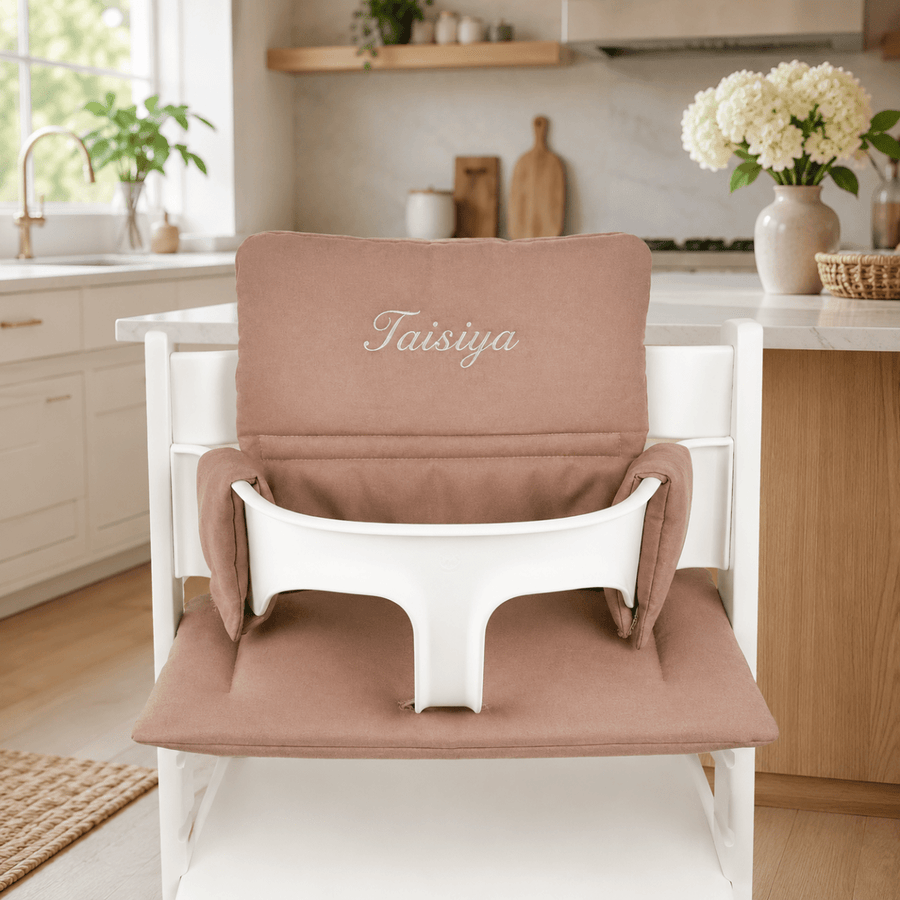 Handmade Wipeable Cushion - Compatible with Stokke Tripp Trapp, Brown