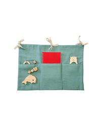 Linen toy pocket | Sage green - hellolittlefox