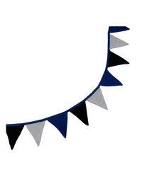 Muslin Bunting Garland | Navy blue/Gray/Black - hellolittlefox