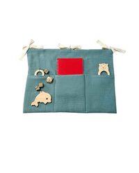 Muslin toy pocket | Sage green - hellolittlefox