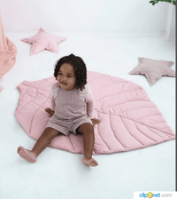 Pale pink Leaf mat, unique nursery detail for kids - hellolittlefox